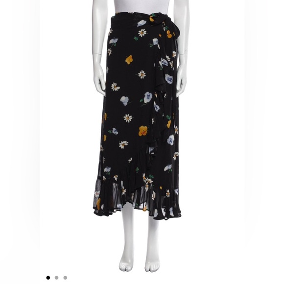 Ganni Women's Dainty Georgette Wrap Skirt - Picture 1 of 11